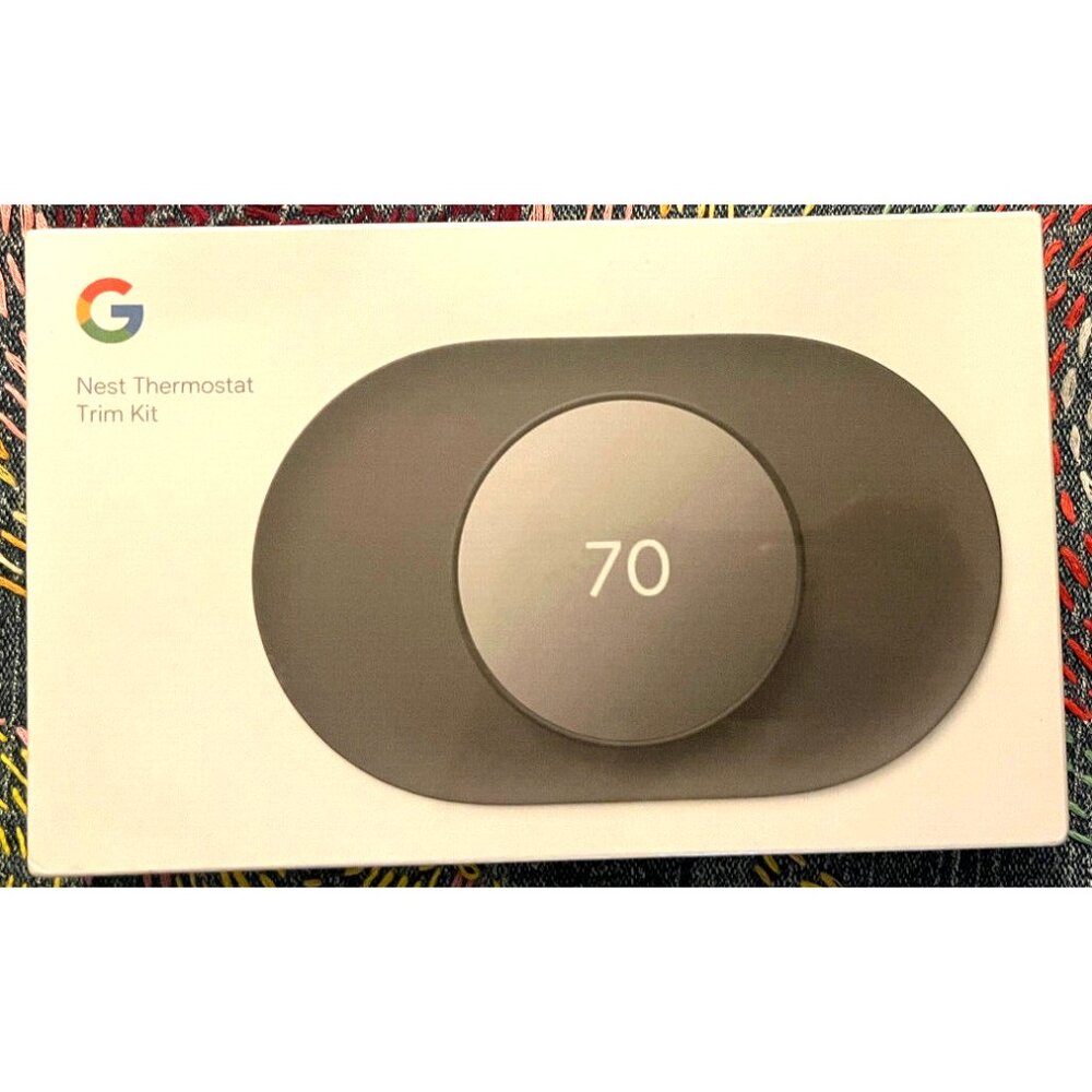 Google Nest Thermostat Trim Plate Kit Charcoal Gray GZZN7 GA02086-US NIB Smart